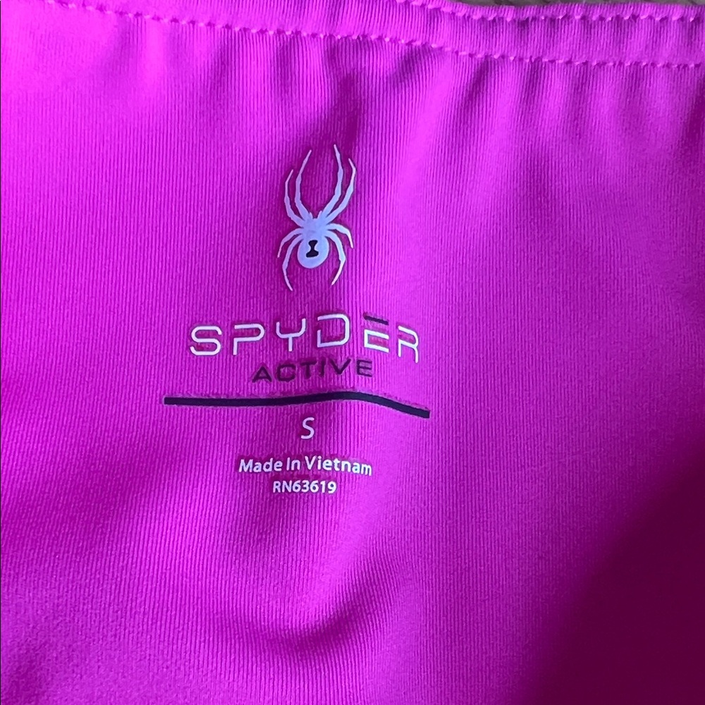 Spyder Hot Pink High-Waist Bike Shorts - Picture 6 of 6